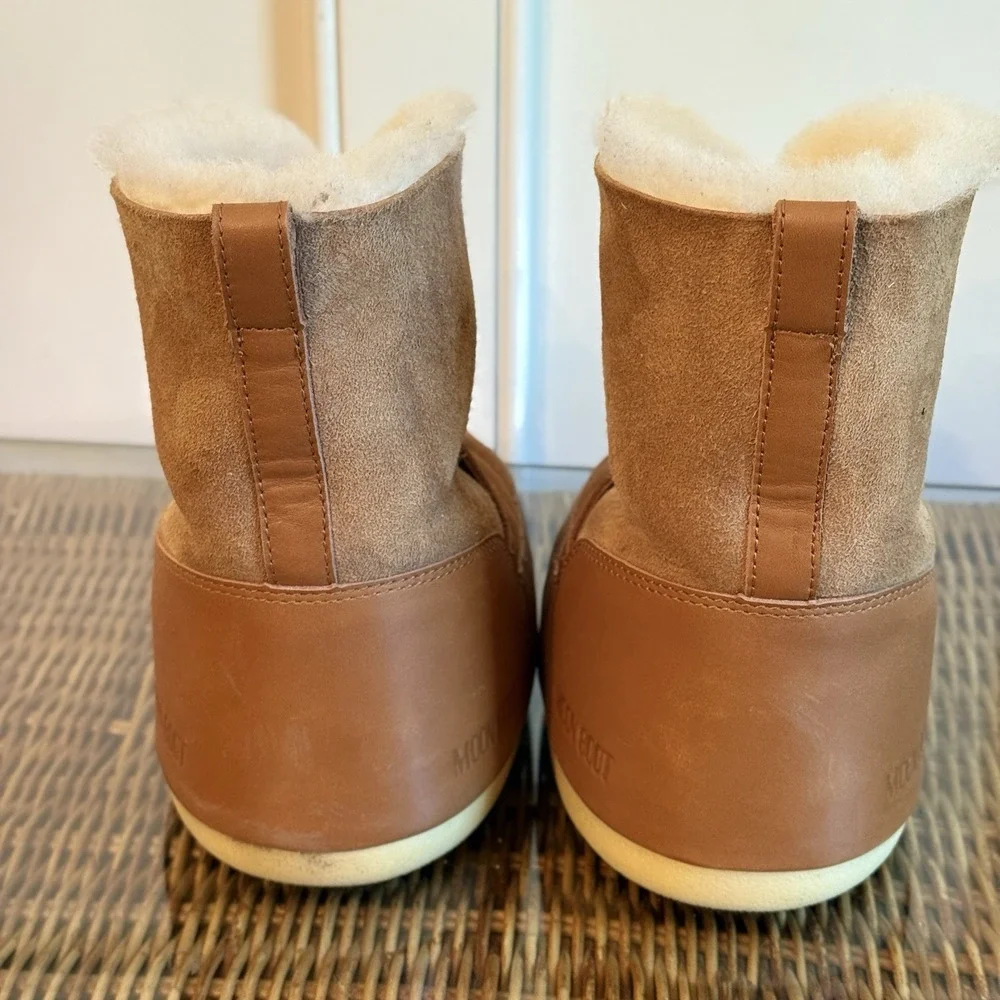 MOON BOOTS EVX BROWN IGLOO BOOTS Cognac Women's Size 5/6